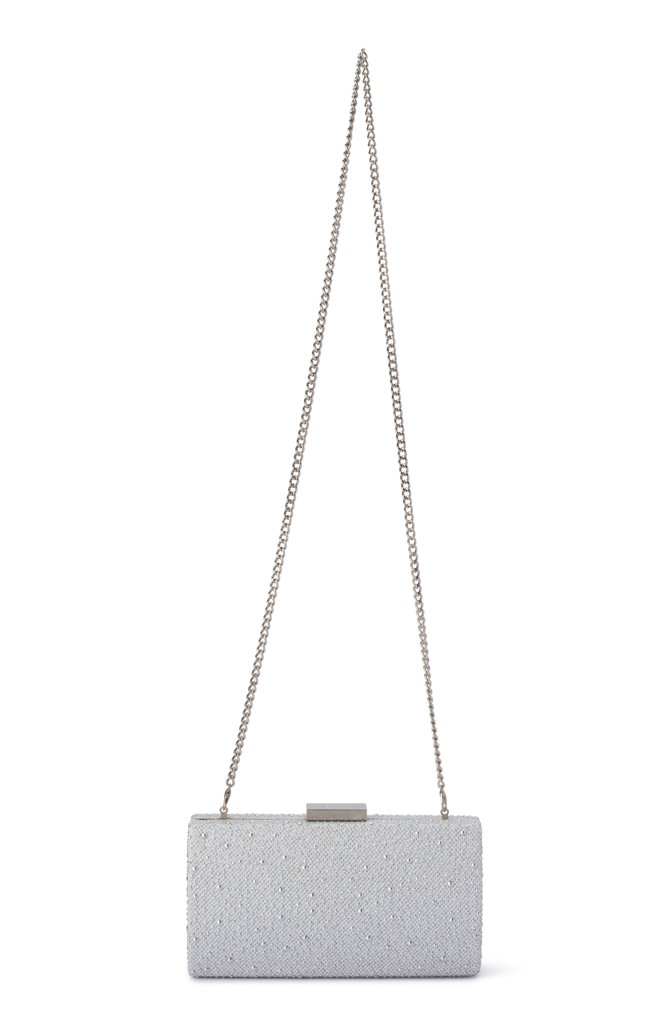 Olga Berg Joelle Glitter Hotfix Clutch, Alternate, color, 