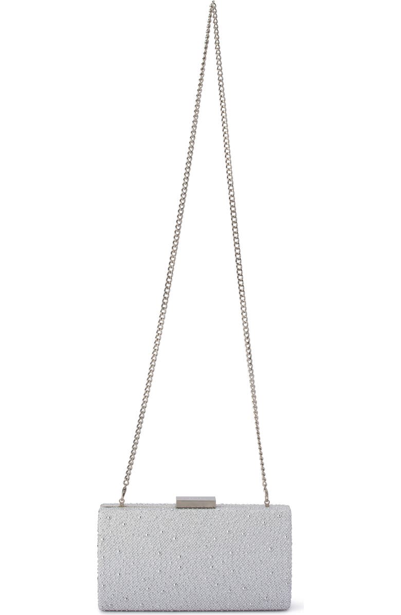 Olga Berg Joelle Glitter Hotfix Clutch, Alternate, color,