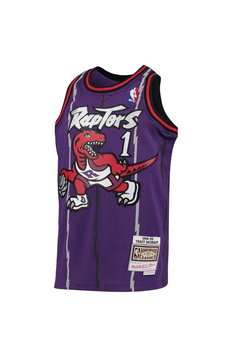 Mitchell & Ness Youth Mitchell & Ness Tracy McGrady Purple Toronto Raptors 1998-99 Hardwood Classics Swingman Throwback Jersey, Alternate, color, Purple