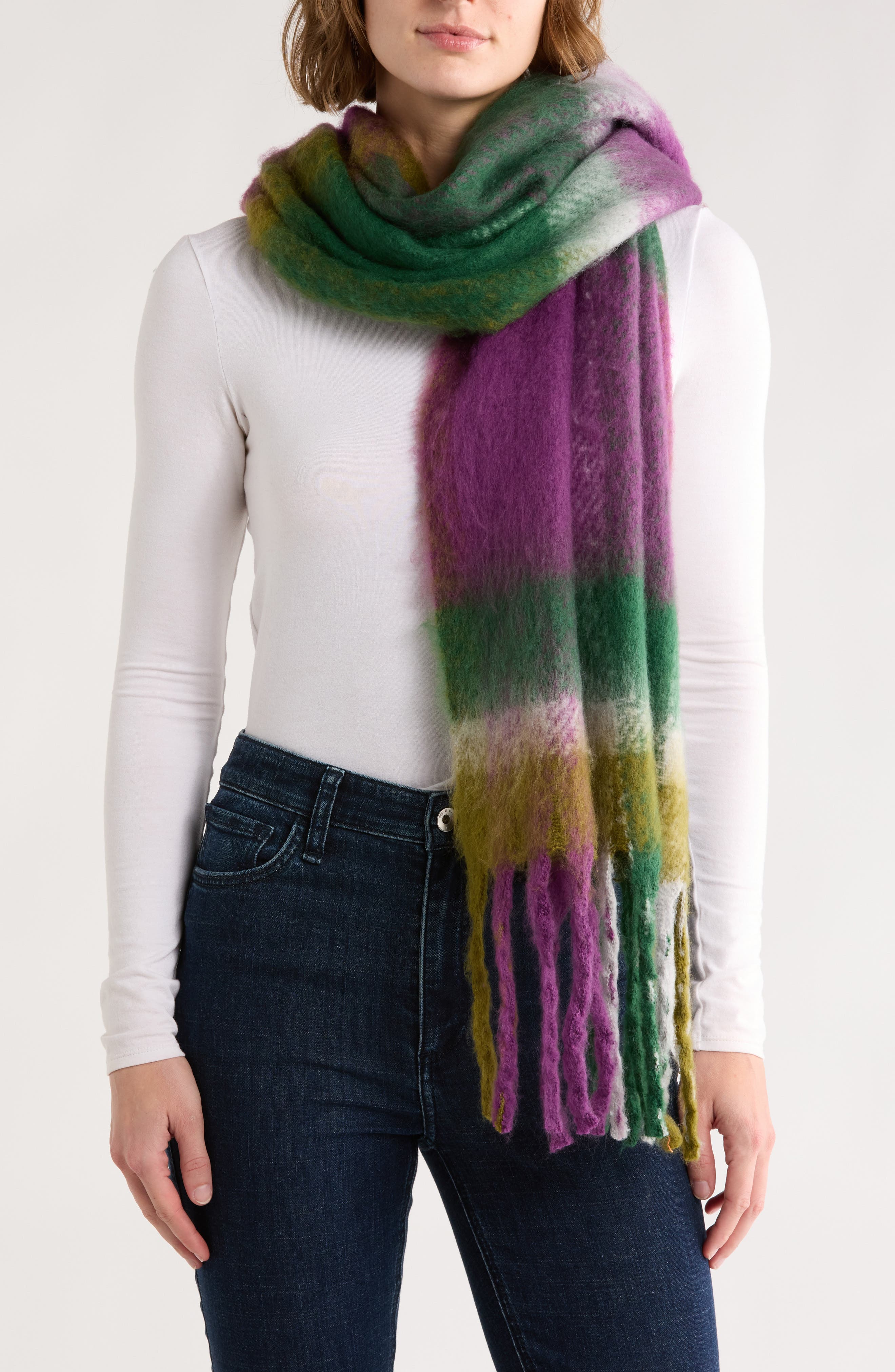 Tasha Plaid Blanket Scarf