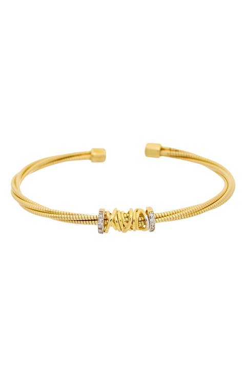 Diamond Accent Cuff Bangle