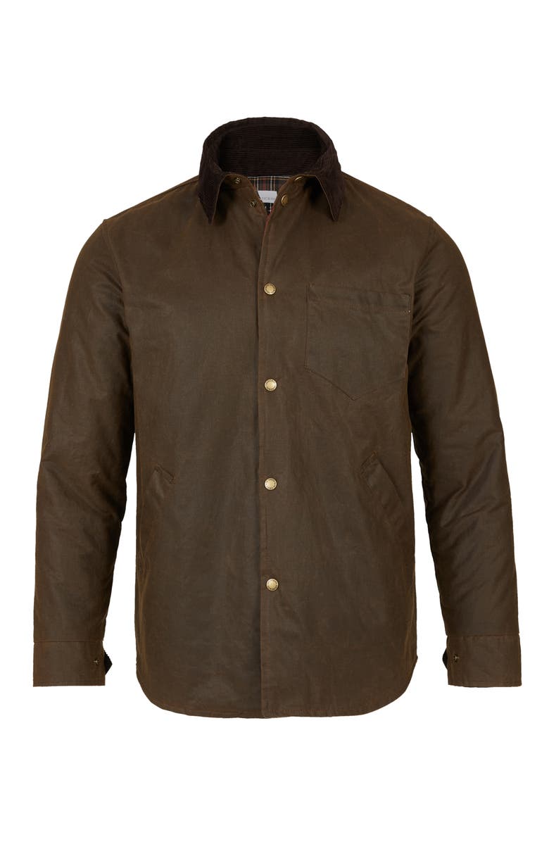 Celtic & Co. British Waxed Cotton Overshirt, Alternate, color, Peat
