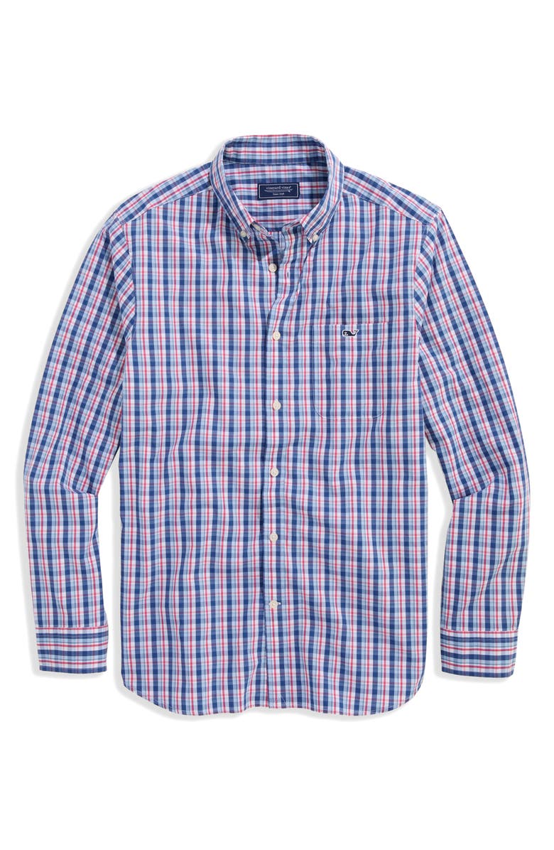 vineyard vines Sandie Plaid Perfect Wash Button-Down Shirt, Alternate, color, 