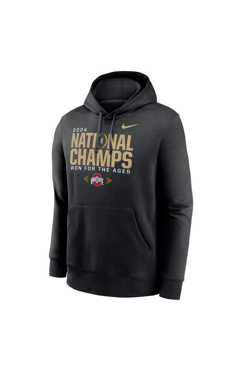 Nike Men's Nike Black Ohio State Buckeyes College Football Playoff 2024 National Champions Locker Room Pullover Hoodie, Alternate, color, 