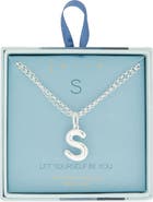 Leith Lowercase Initial Bubble Pendant Necklace