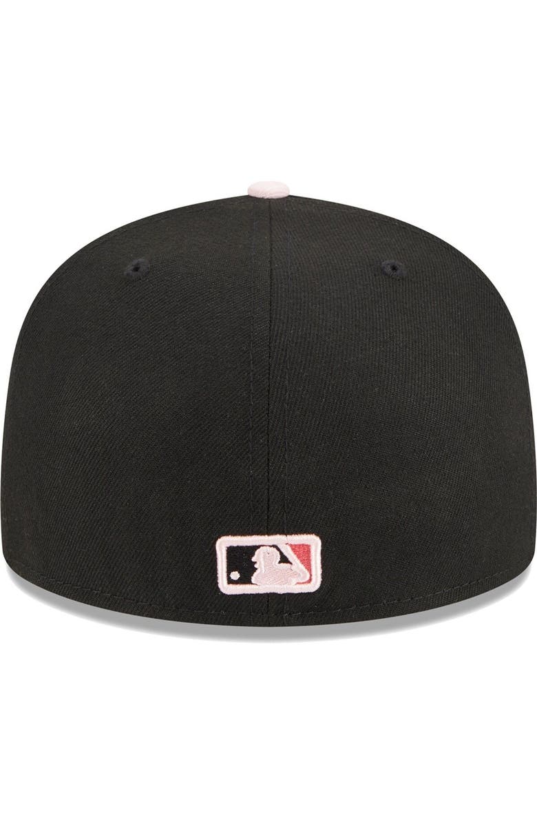 New Era Men's New Era  Black New York Yankees Pastel Undervisor 59FIFTY Fitted Hat, Alternate, color, 