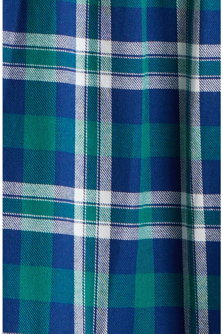 Buckley Plaid Sunfire Smocked Cotton Tiered Maxi Dress, Alternate, color, NAVY-GREEN