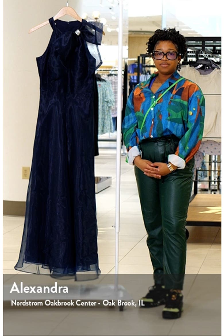 Bow Detail One-Shoulder Taffeta Jumpsuit video