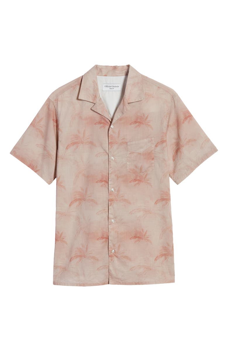 Officine Générale Dario Short Sleeve Button-Up Shirt, Alternate, color, 