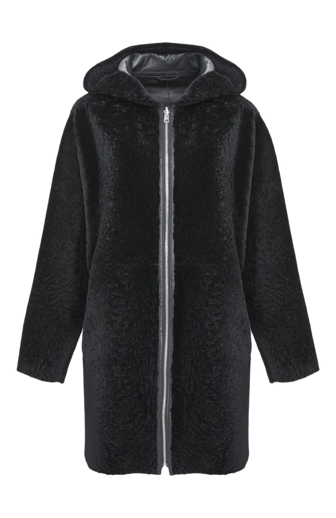 Reversible Textured Shearling Lamb Jacket - image 2