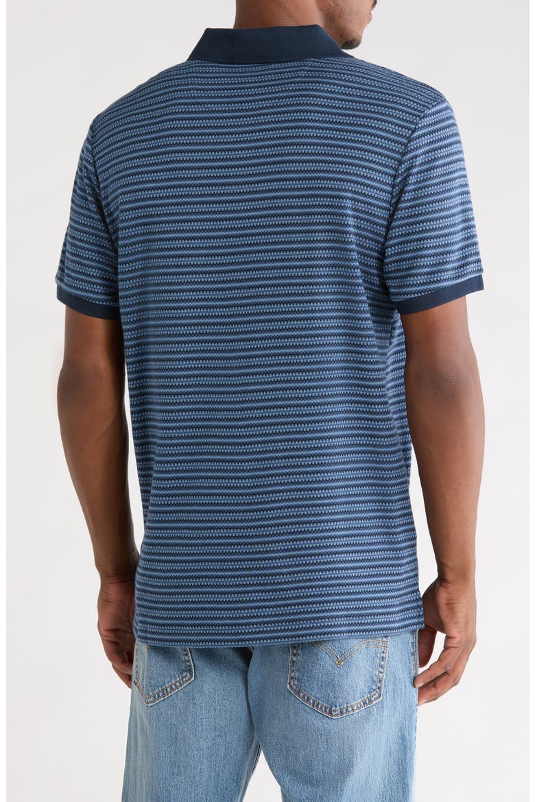 Mini Cotton Jacquard Polo, Alternate, color, 413 DARK SAPPHIRE