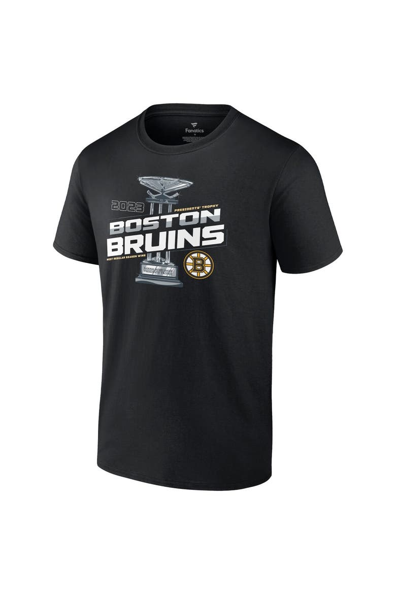 Men's Fanatics Branded  Black Boston Bruins 2023 Presidents' Trophy T-Shirt, Alternate, color, Black