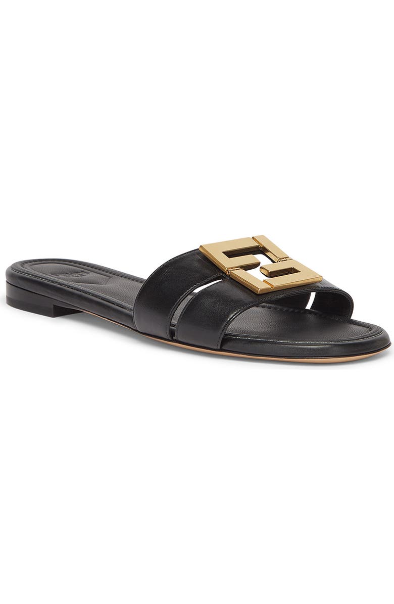 Fendi FFold Slide Sandal, Main, color, F0qa1 Nero