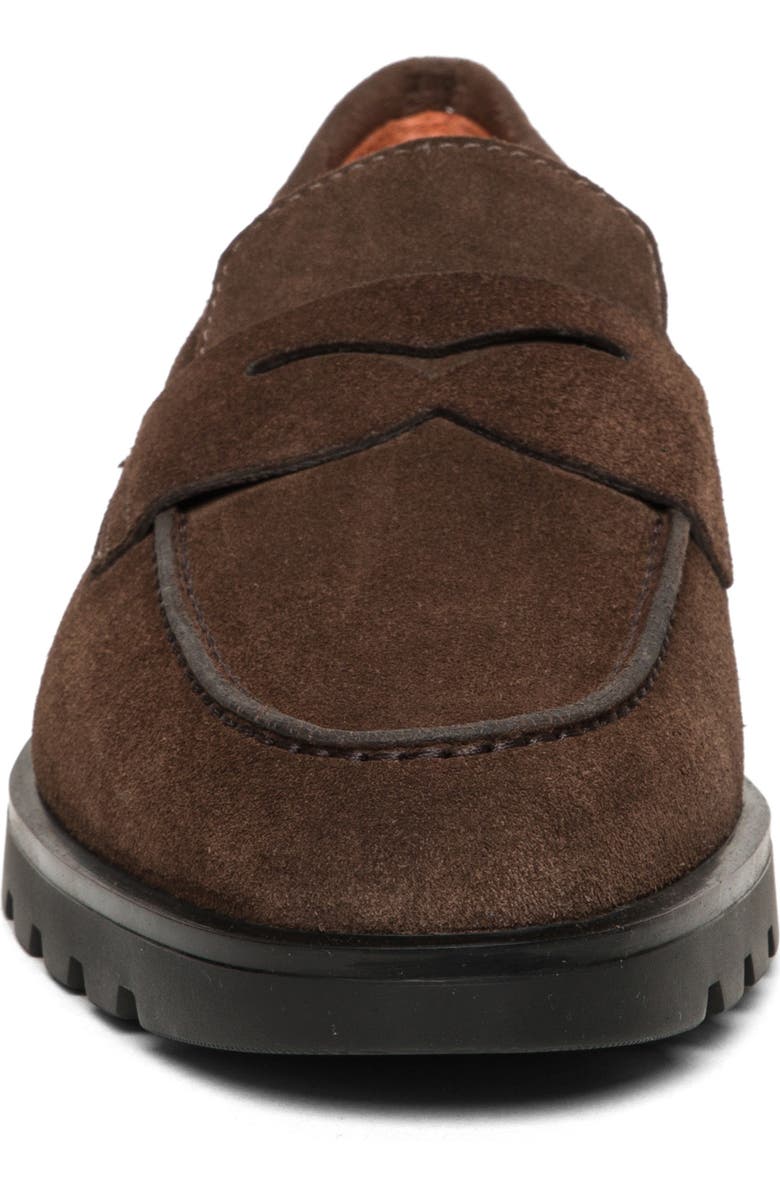 Santoni Rock Penny Loafer, Alternate, color, Dark Brown