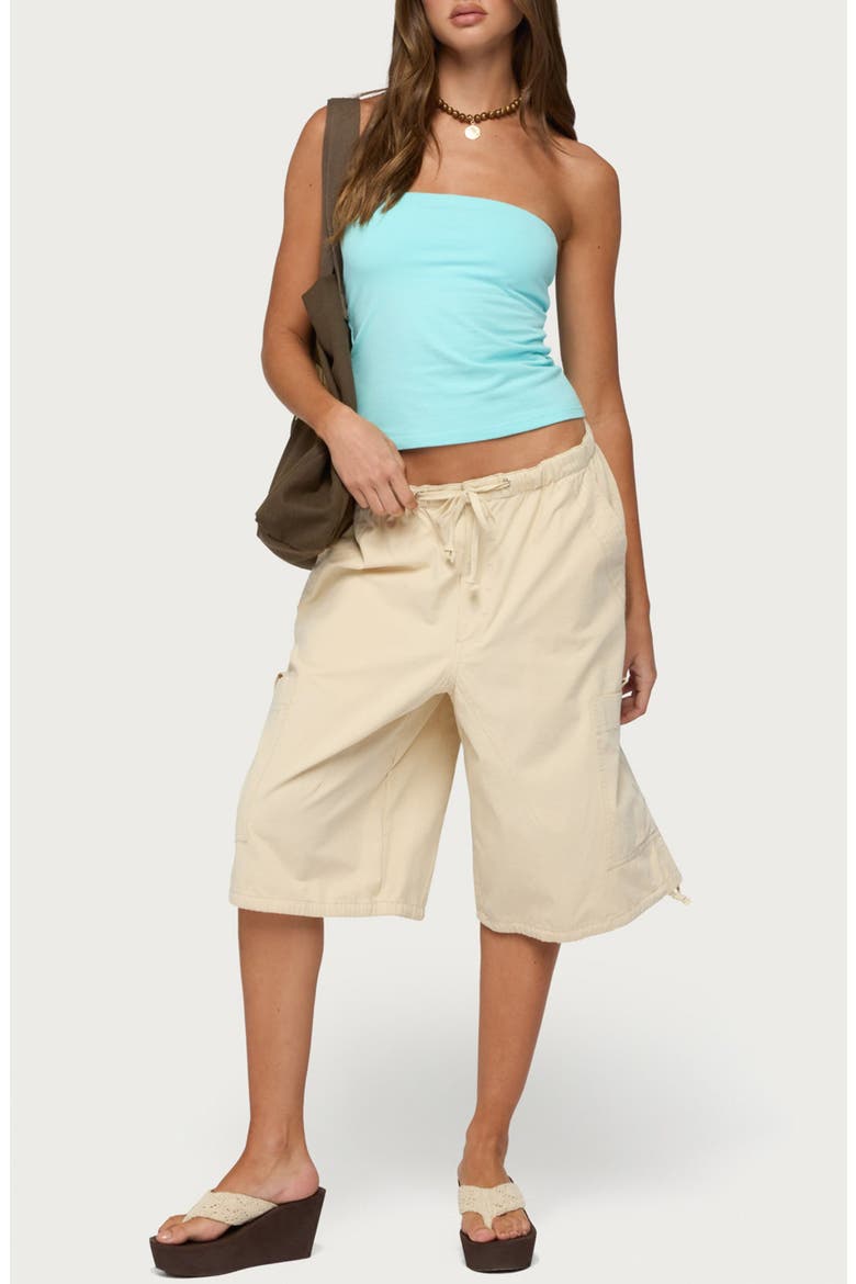 Azul Oversized Cargo Bermuda Shorts, Alternate, color, BEIGE
