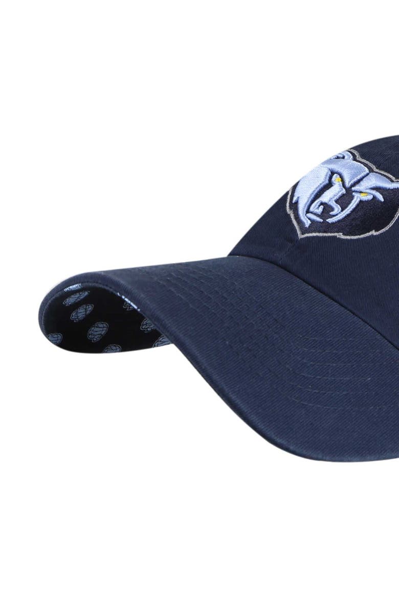 Women's '47  Navy Memphis Grizzlies Confetti Undervisor Clean Up Adjustable Hat, Alternate, color, Navy