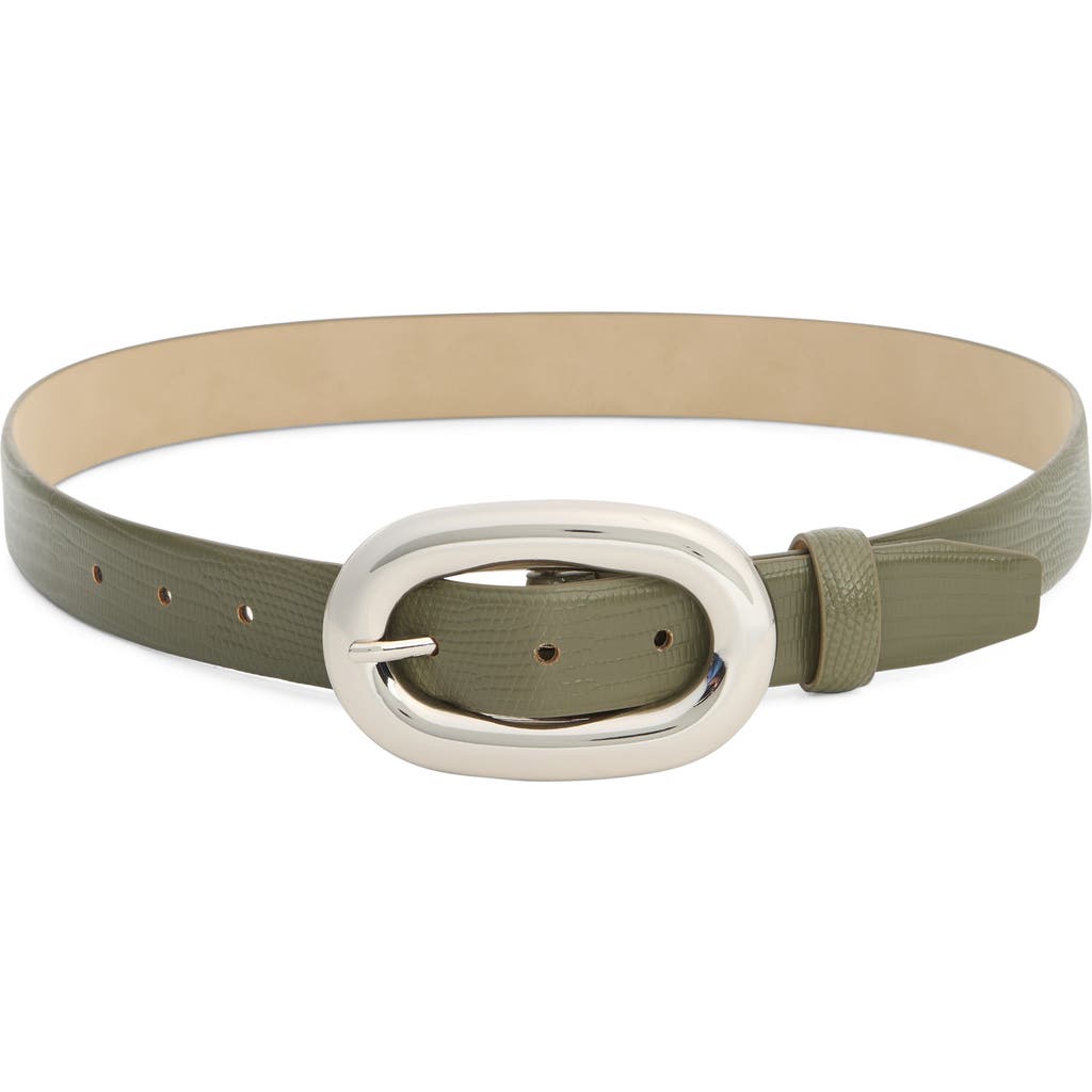Steve Madden Lizard Embossed Faux Leather Belt In Brown