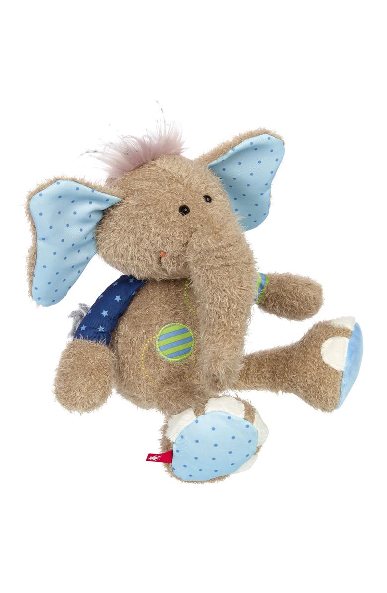 sigikid Patchwork Elephant Plush Toy, Main, color, Multicolored