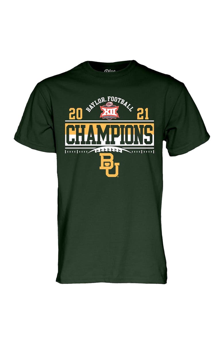 BLUE 84 Men's Blue 84 Green Baylor Bears 2021 Big 12 Football Conference Champions Locker Room T-Shirt, Alternate, color, 
