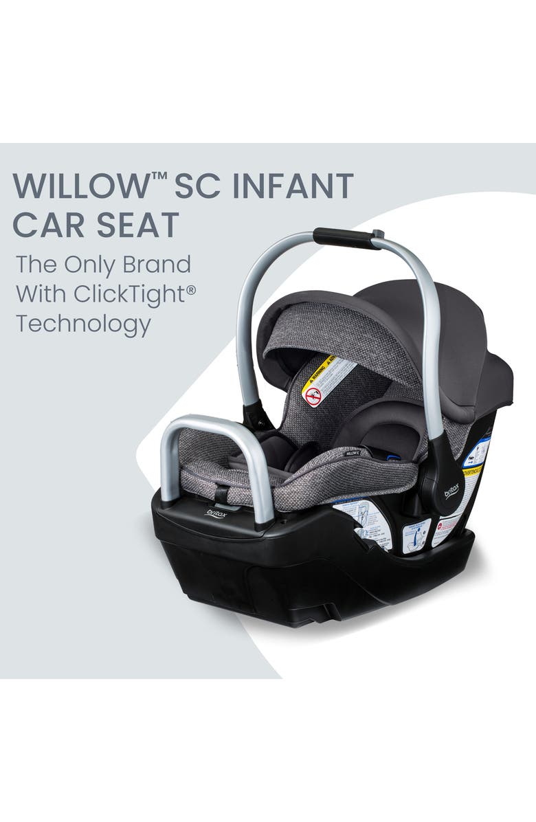 Britax Willow<sup>®</sup> SC Infant Car Seat with Alpine<sup>®</sup> Base, Alternate, color, Pindot Stone