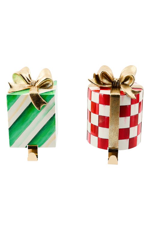 Mackenzie-childs Mackenzie Childs Check It Out Gift Stocking Hol In Multi
