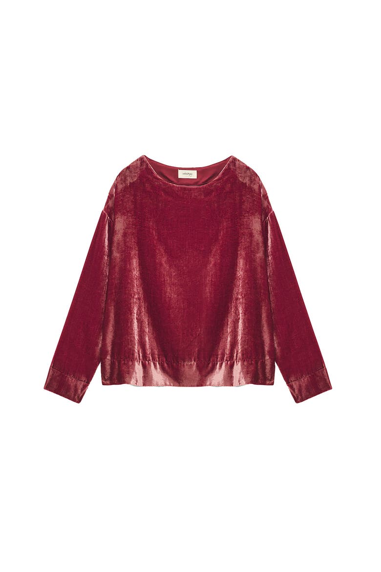 Soft Velvet Blouse, Alternate, color, Pink