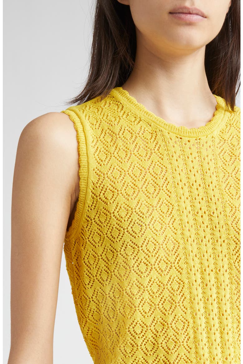 Lea Pointelle Sweater Vest, Alternate, color, CITRUS
