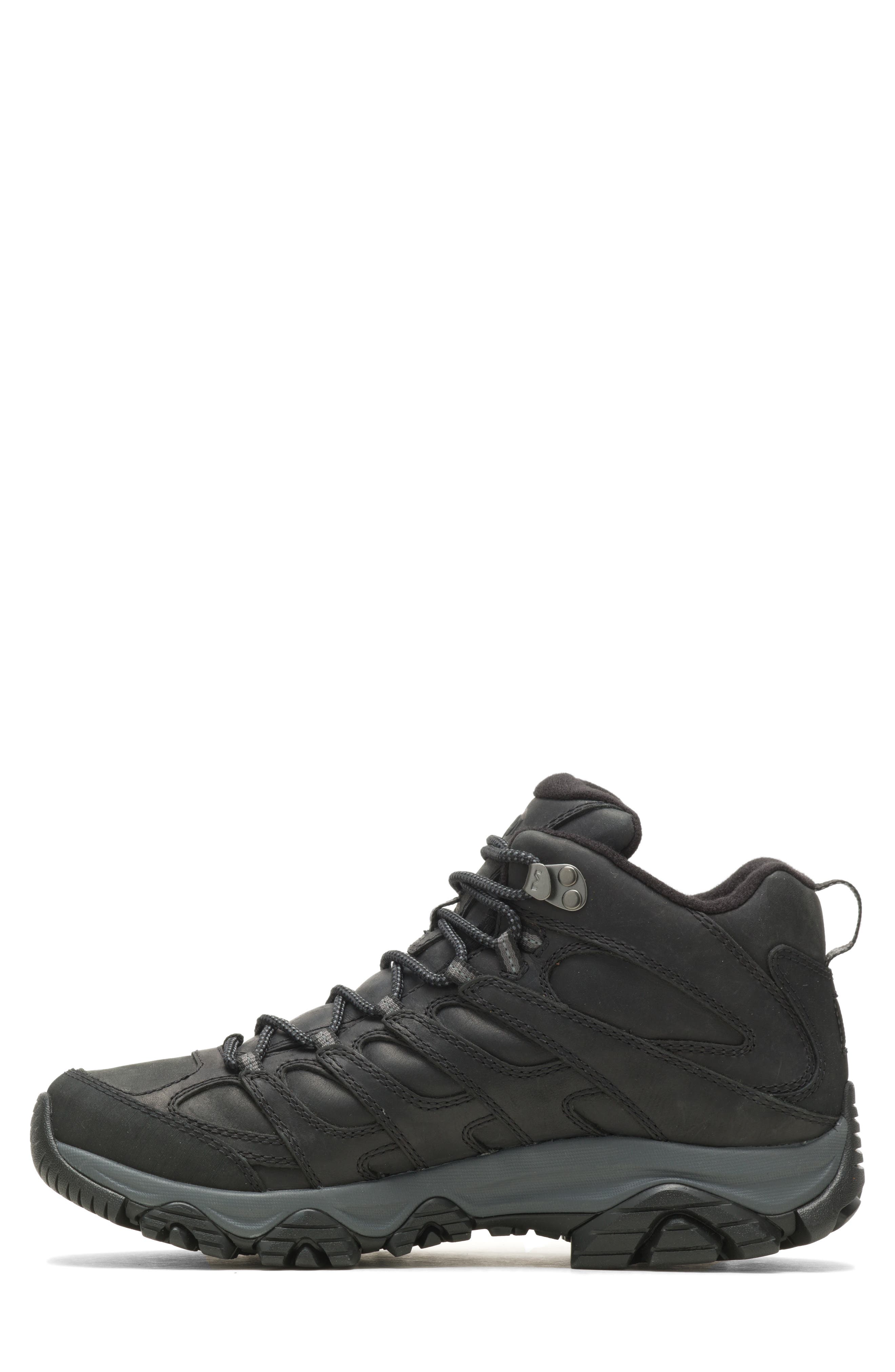 Moab 3 Mid Waterproof Hiking Shoe, Alternate, color, BLACK