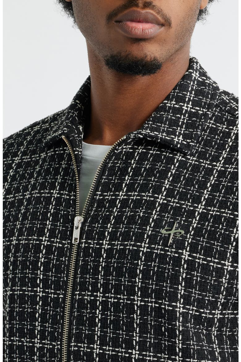 Uno Tweed Jacket, Alternate, color, BLACK