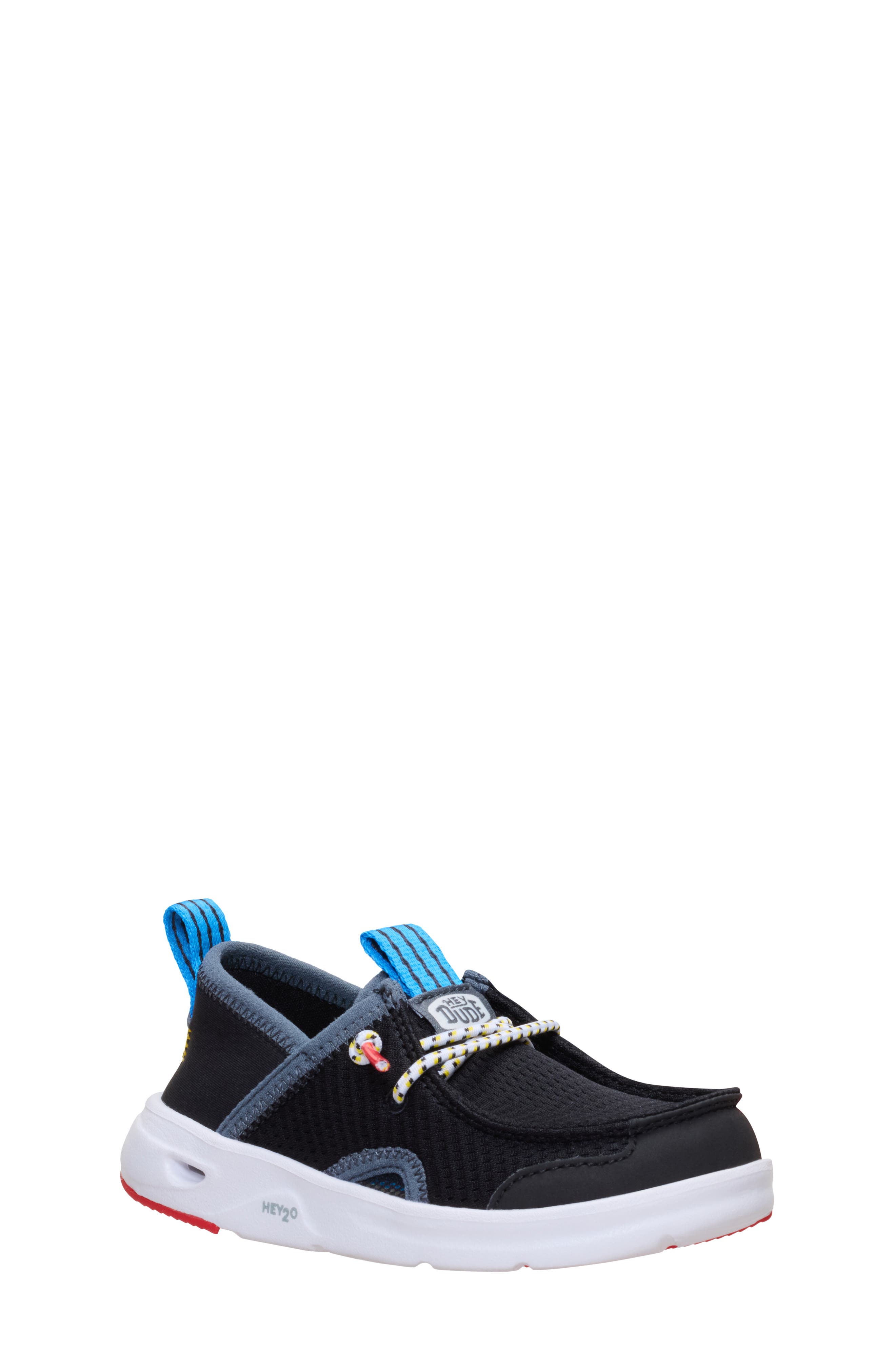 Hey Dude Kids' Wally Hey2O Wander Mesh Slip-On, Main, color, Black