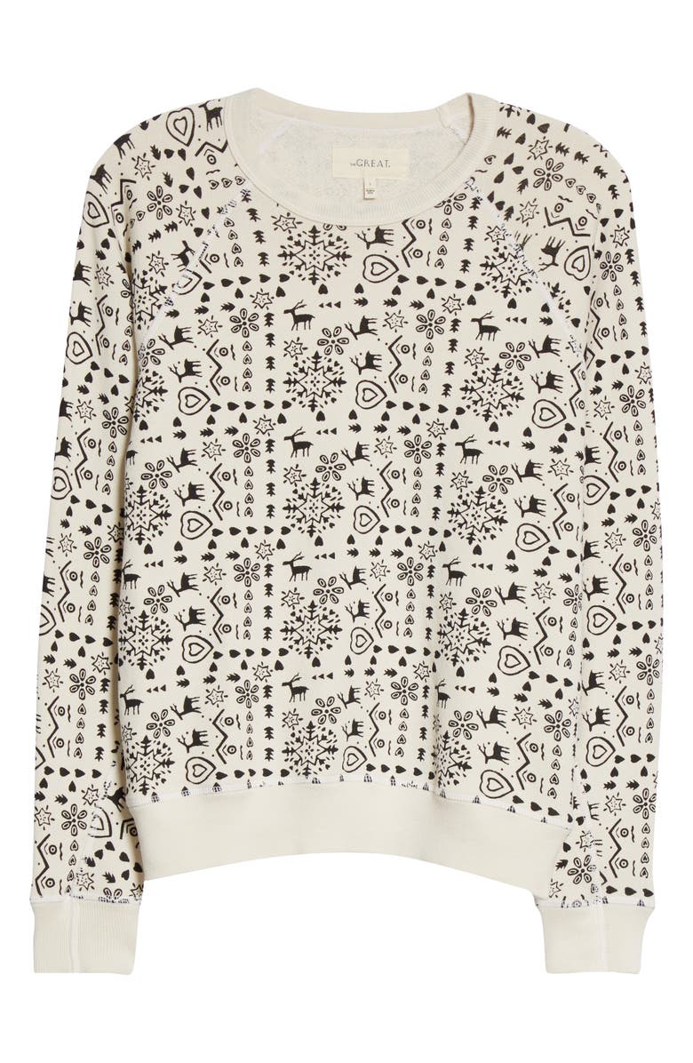 THE GREAT. The College Sweatshirt, Alternate, color, 