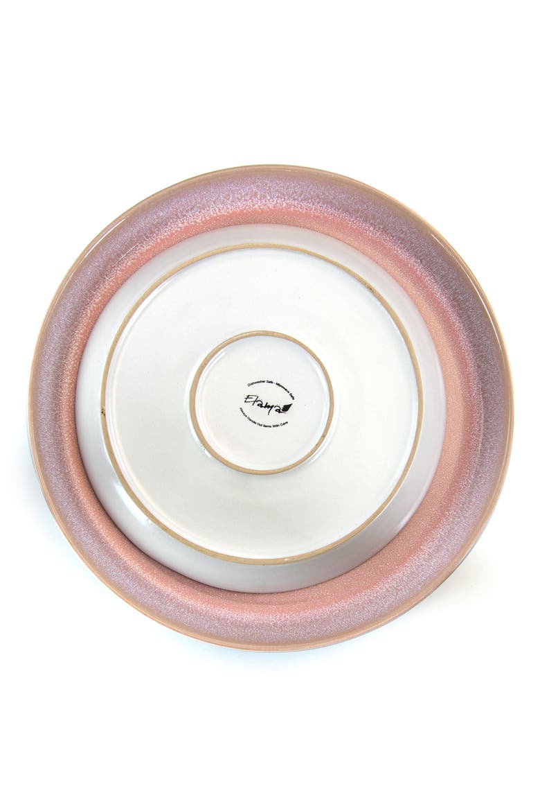 Mocha Muave 16 Piece Luxurious Stoneware Dinnerware, Alternate, color, Purple