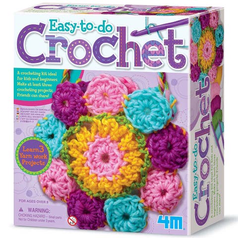 Easy to do Crochet Kit, 3 Yarn Crafts Projects