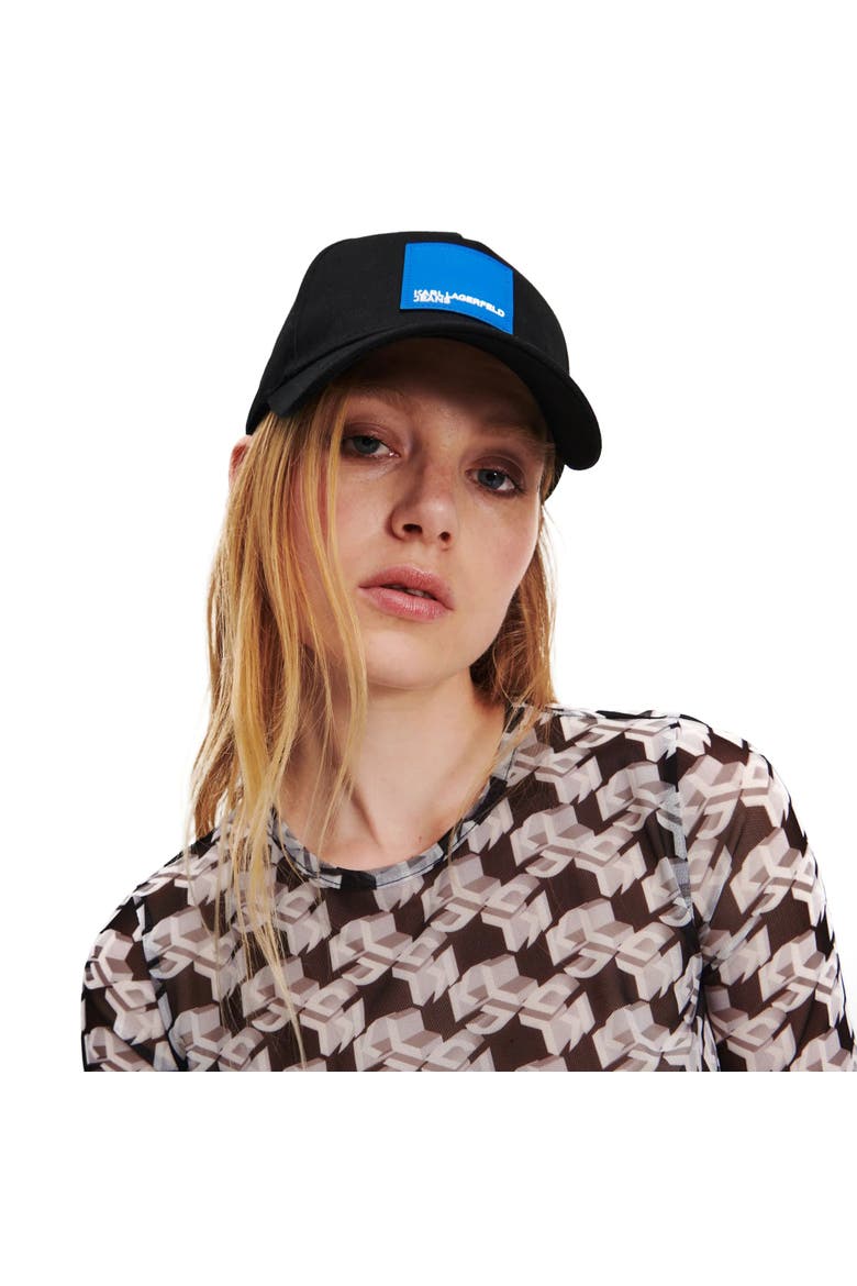 Women's Box Logo Cap, Alternate, color, Black