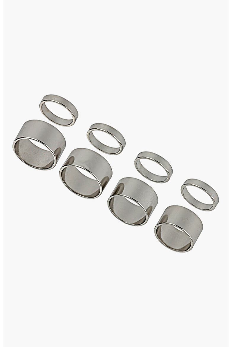 Smooth Band Rings, Main, color, SILVER
