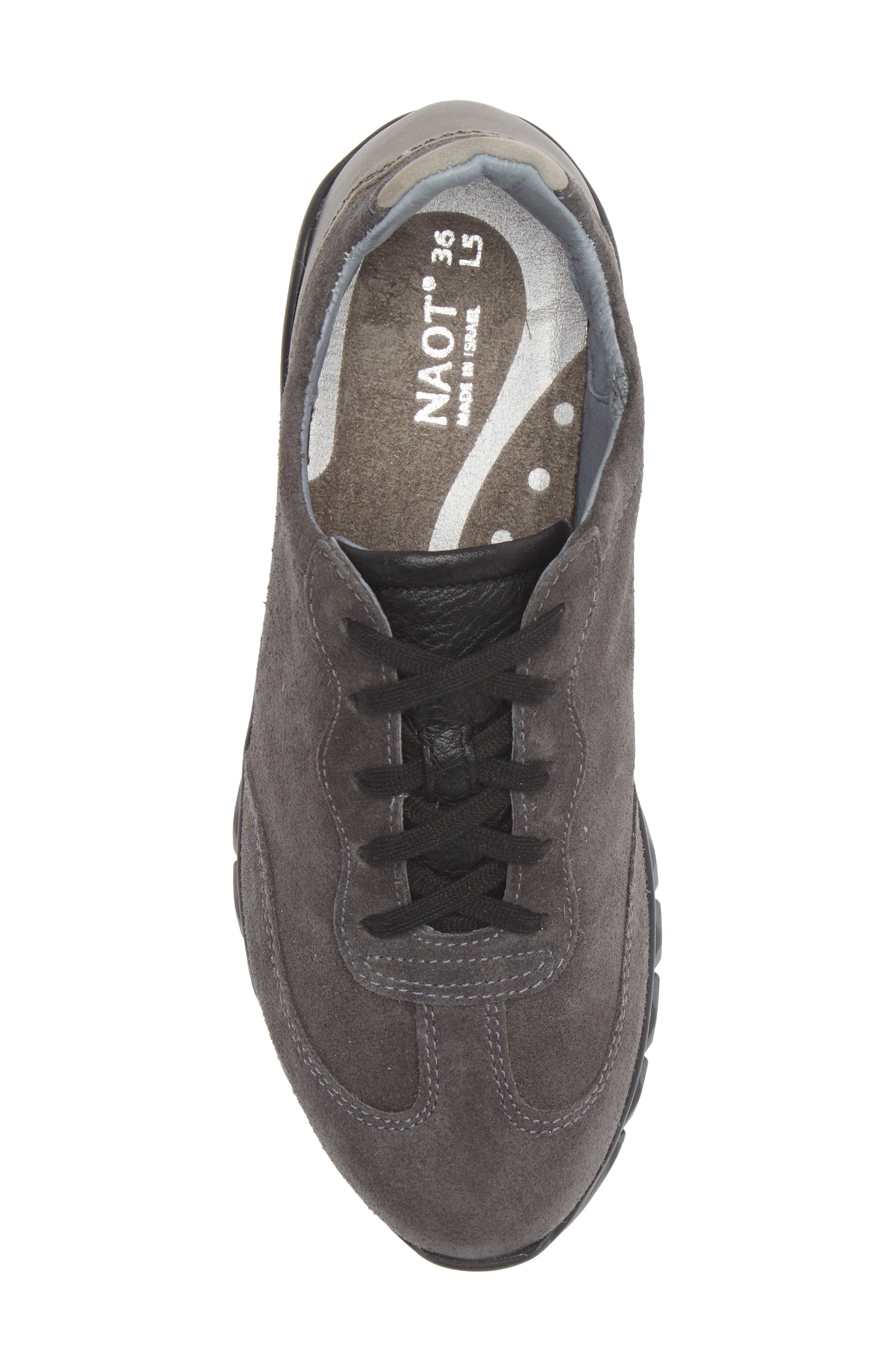 Naot Infinity Colorblock Sneaker, Alternate, color, Oily Midnight Suede Gray Combo