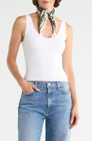 NORDSTROM RACK Eyelet Trim Skinny Scarf