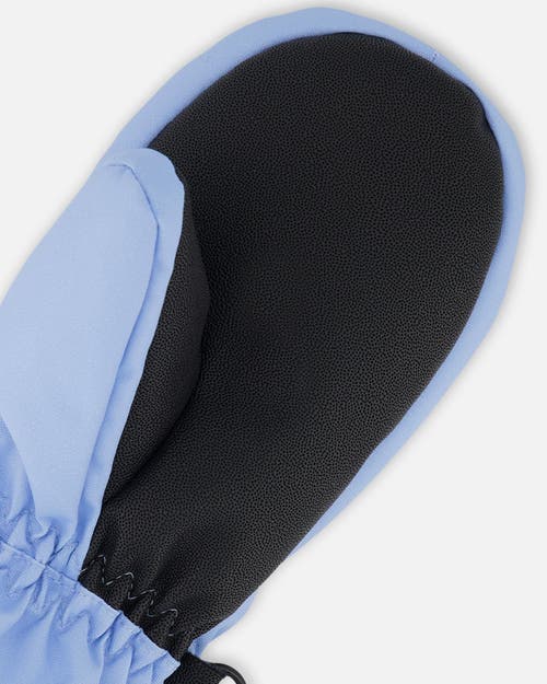 Deux Par Deux Girl Winter Mittens Play In Blue
