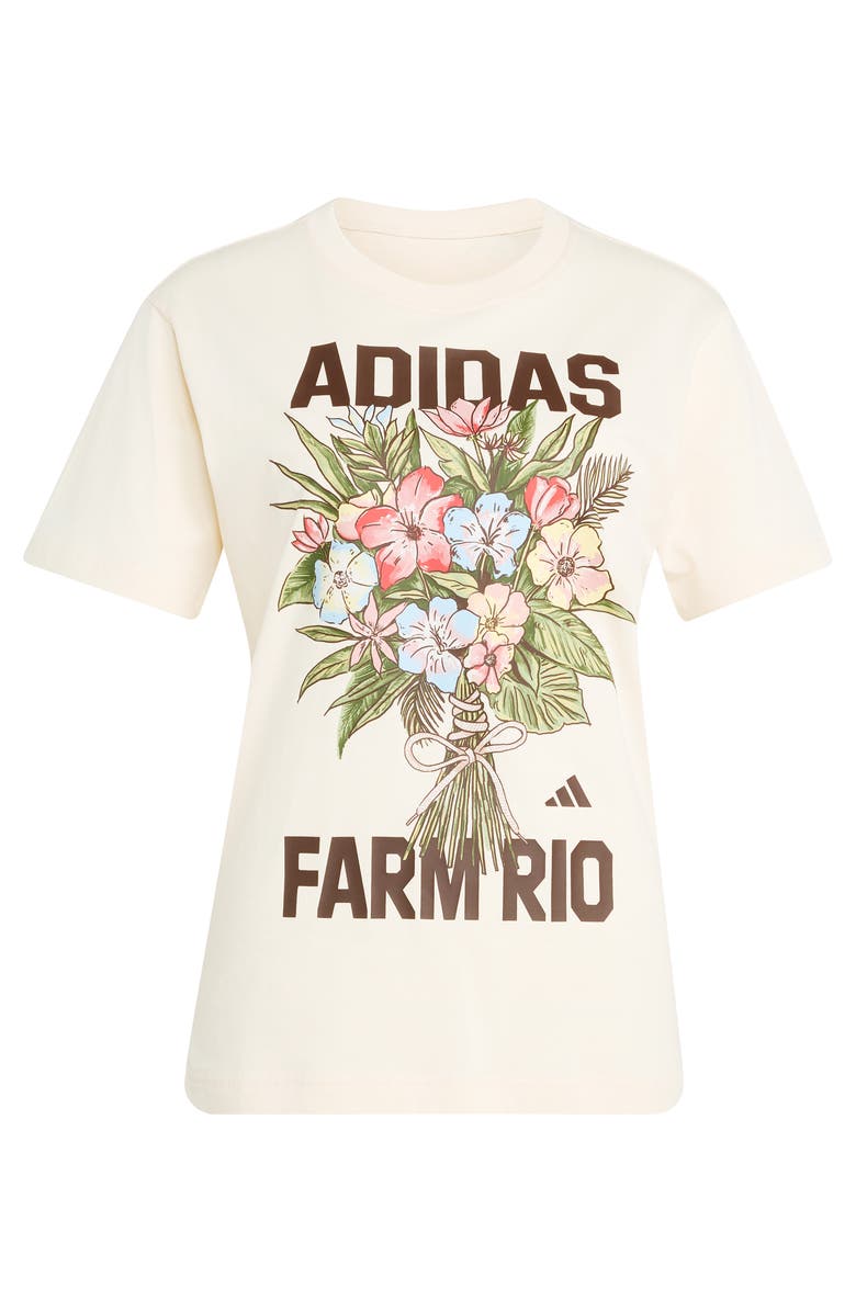 ADIDAS X FARM RIO x FARM Rio Graphic T-Shirt, Alternate, color, Ecru Tint/ Brown/ Multi