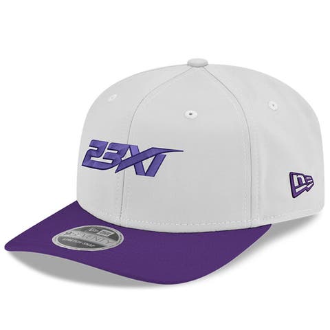 Men's New Era White/Purple 23XI Racing 9SEVENTY Team Adjustable Hat