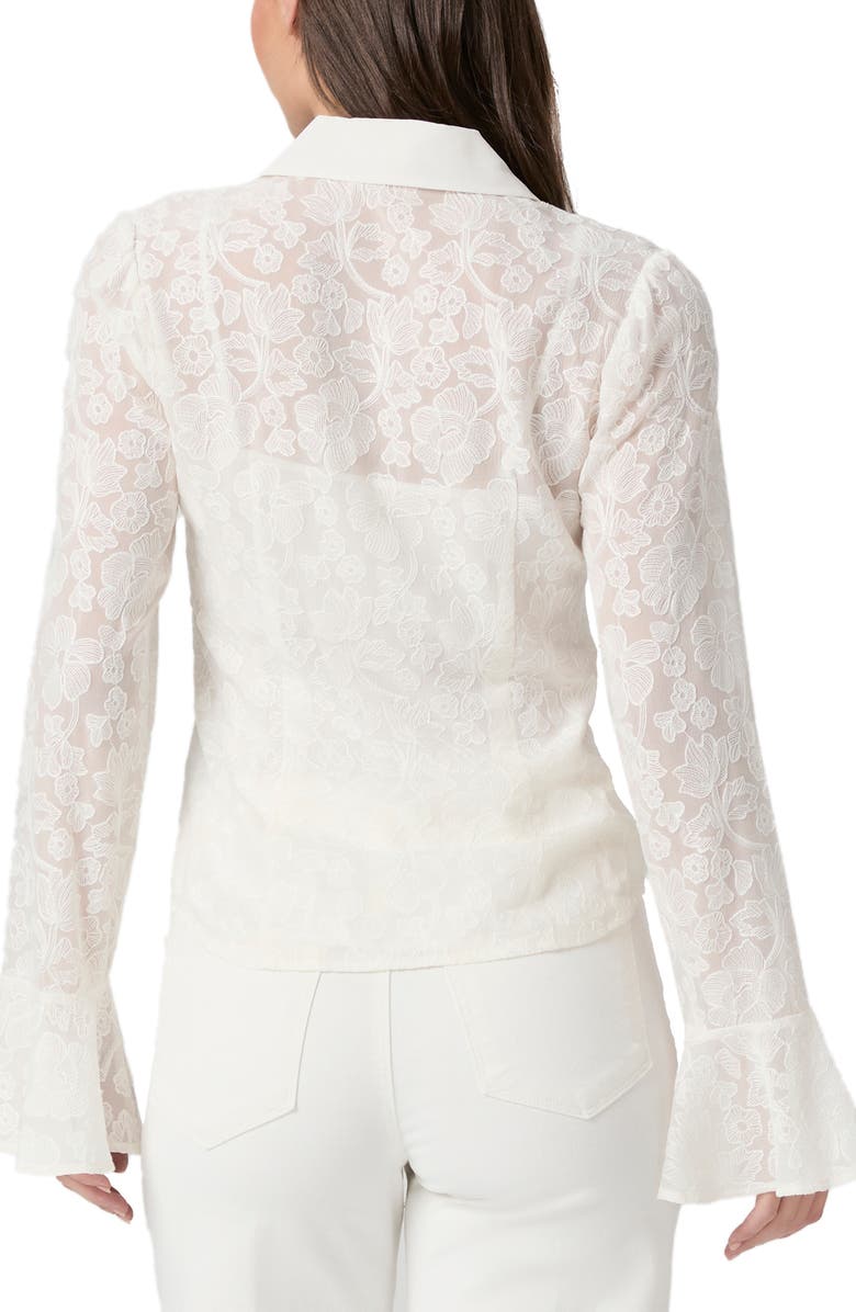 PAIGE Tahoma Silk Button-Up Shirt, Alternate, color, White