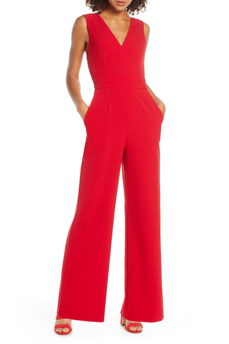 Wide Leg Jumpsuit, Main, color, RED JESTER