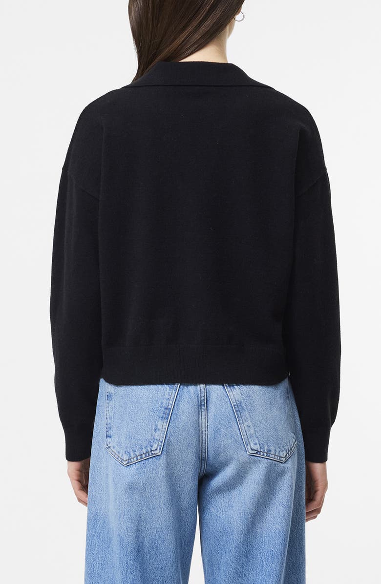 French Connection Sloane Johnny Collar Pullover, Alternate, color, 01-Black