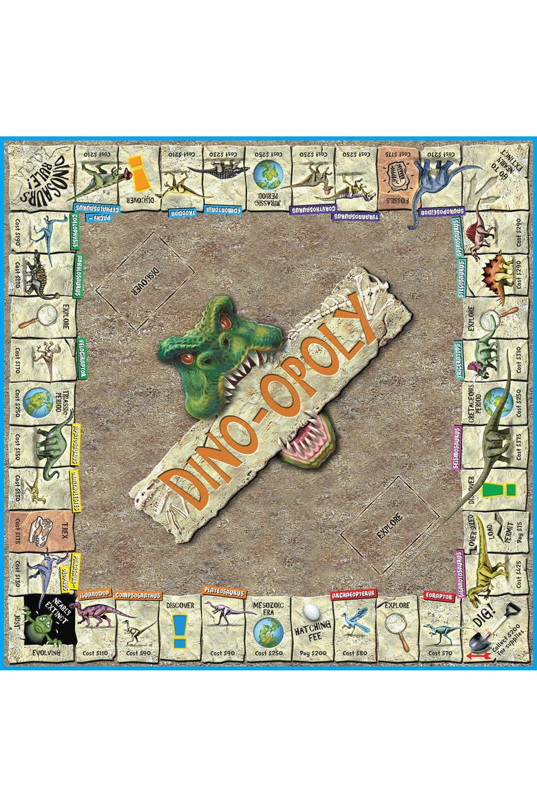 Dinoopoly Monopoly Board Game, Alternate, color, Multicolored
