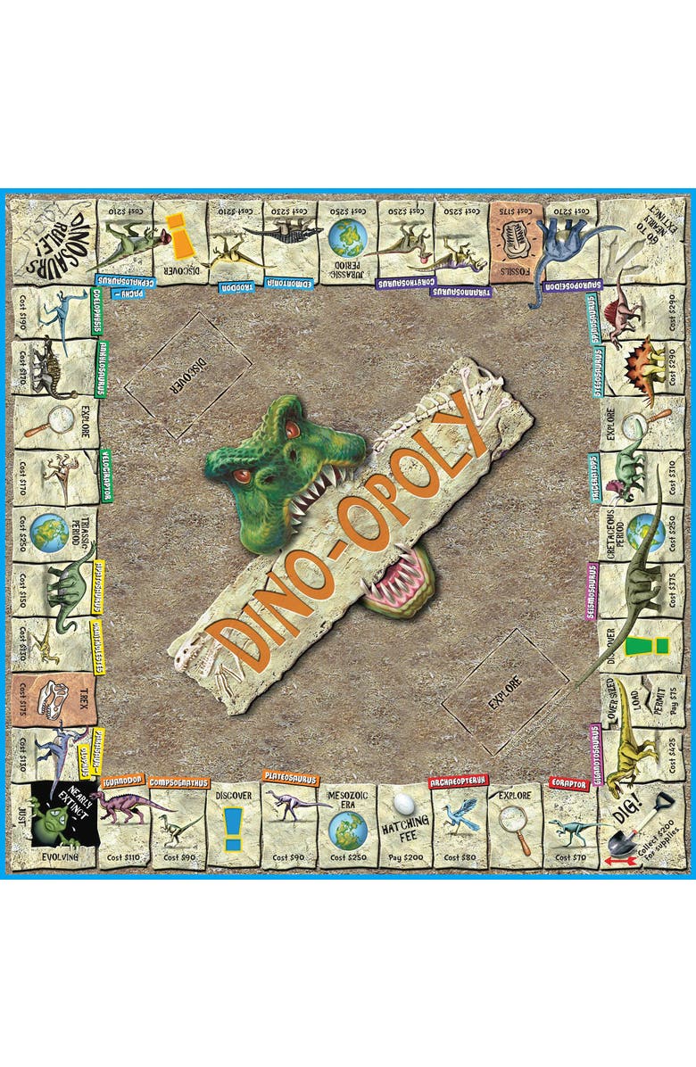 Late for the Sky Dinoopoly Monopoly Board Game, Alternate, color, 