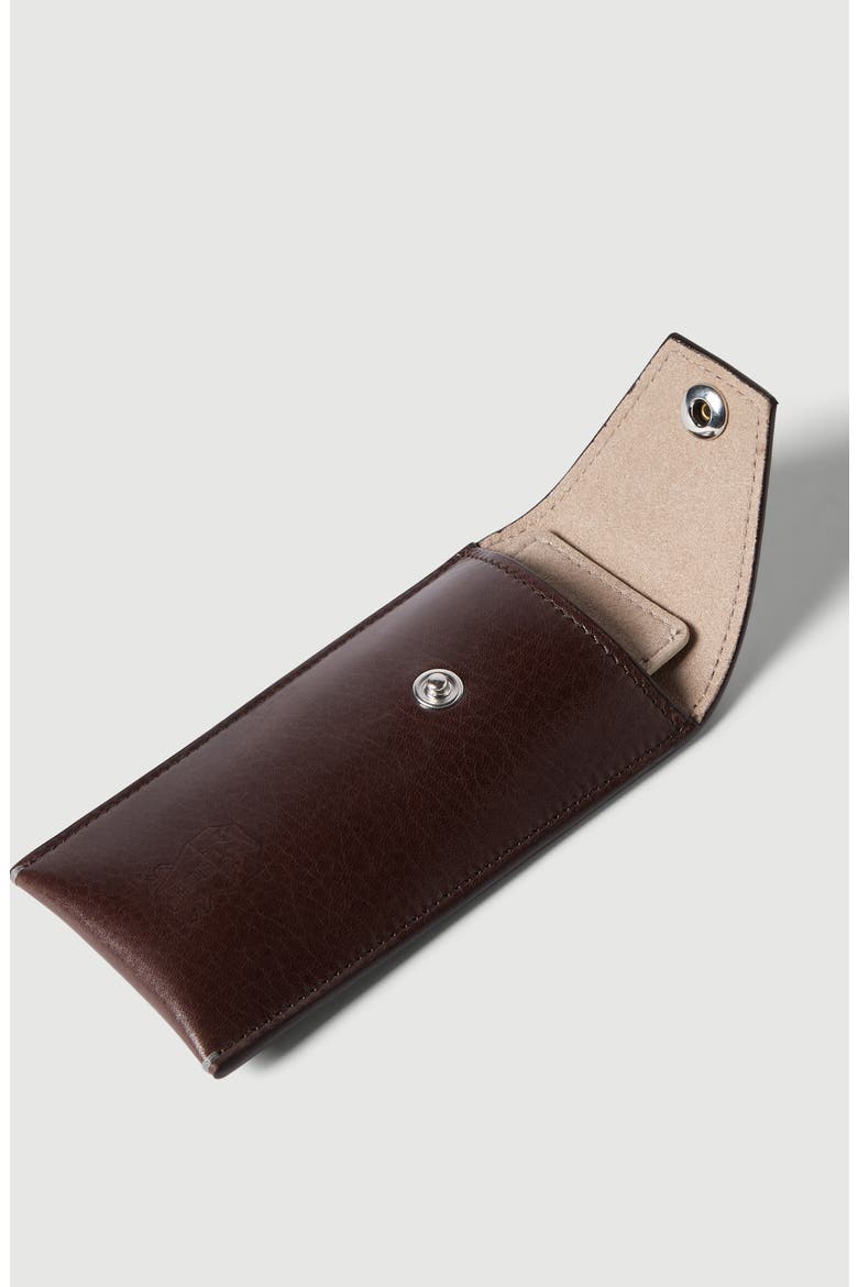 Grained leather watch holder, Alternate, color, Brown