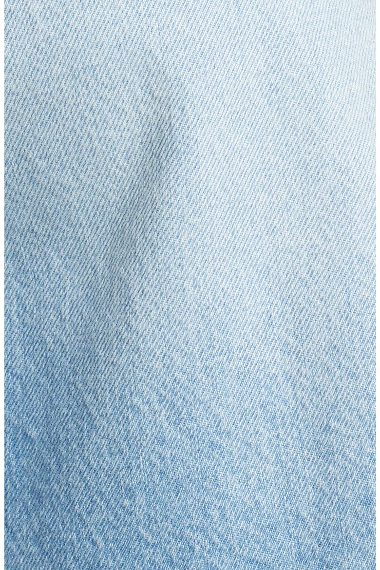 Maya High Waist Raw Hem Denim Shorts, Alternate, color, TULIP