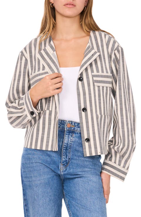 Stripe Crop Jacket