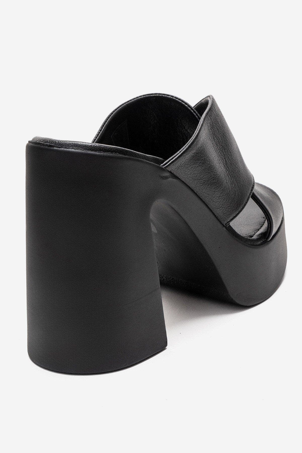 Forever & Always Shoes Essenza Leather Platform Block Heel Sandal, Alternate, color, Black