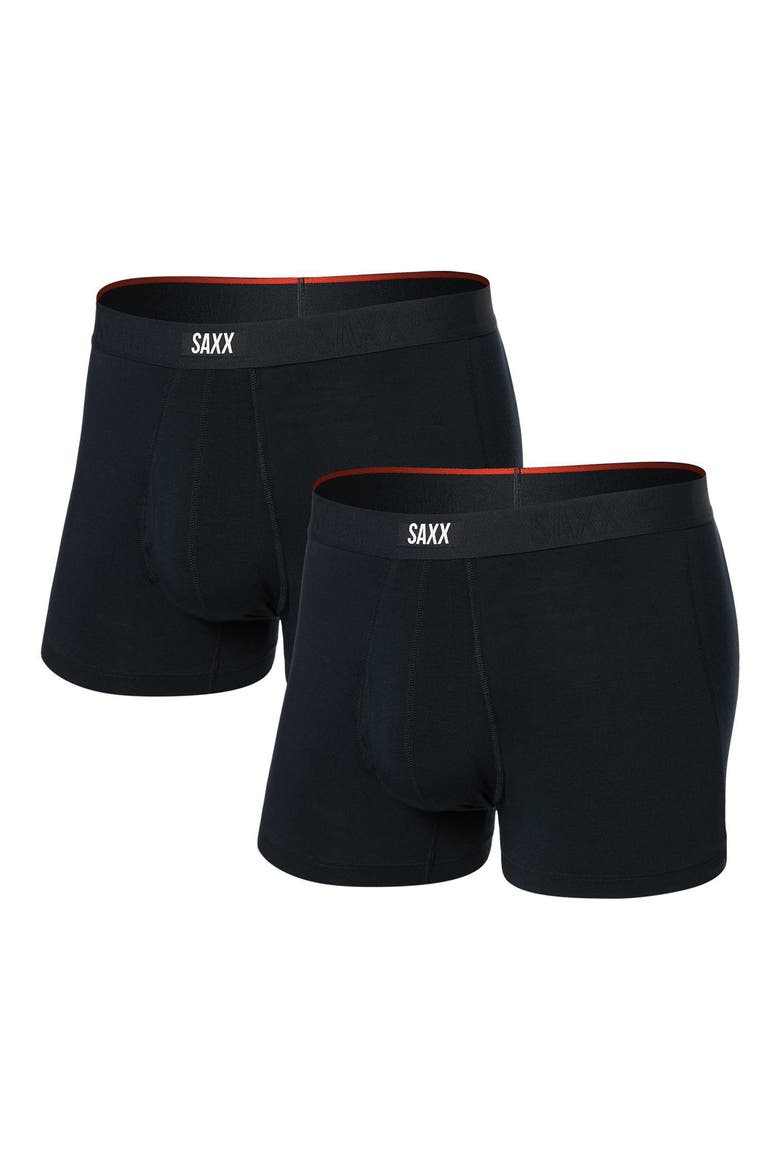 Assorted 2-Pack Vibe Xtra Soft Comfort Trunks, Alternate, color, BLACK